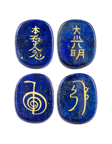 Piedras de Chakra Lapislázuli Mookaitedecor 4 Piezas Reiki