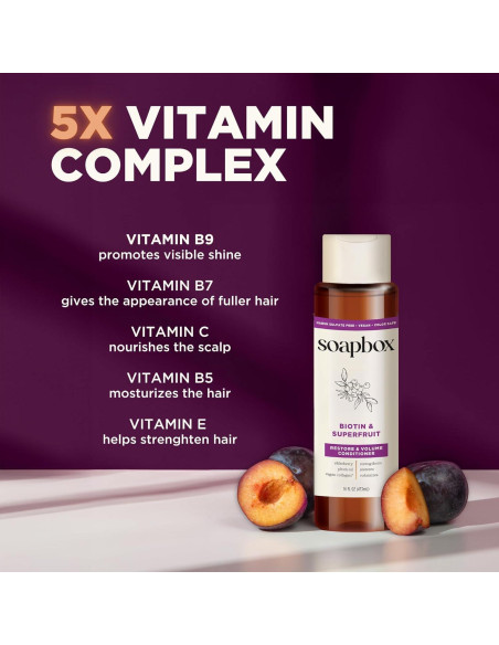 Champú y Acondicionador Biotina Soapbox 2x450ml Vegan Champú y Acondicionador Biotina Soapbox 2x450ml Vegan