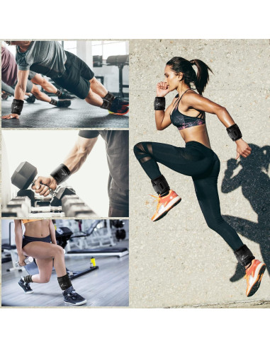 Pesas de Tobillo Ajustables Sportneer 3.2 kg para Ejercicio
