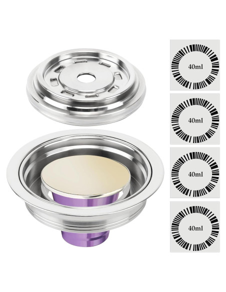 Adaptador de Cápsulas de Café Reutilizables Feilifan 40 ml Adaptador de Cápsulas de Café Reutilizables Feilifan 40 ml
