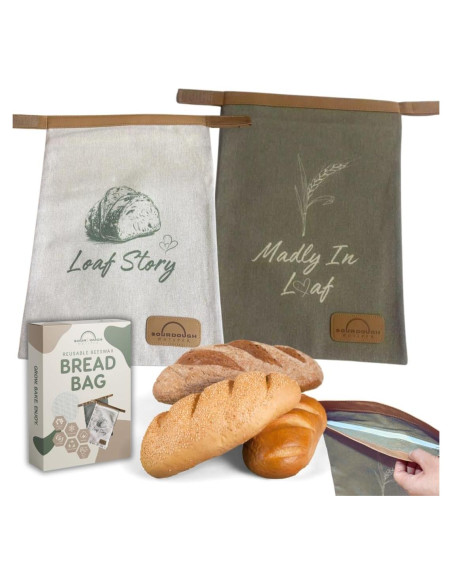 Bolsas de Pan de Cera de Abeja Orgánicas LOAF STORY XL 43x30cm Bolsas de Pan de Cera de Abeja Orgánicas LOAF STORY XL 43x30cm