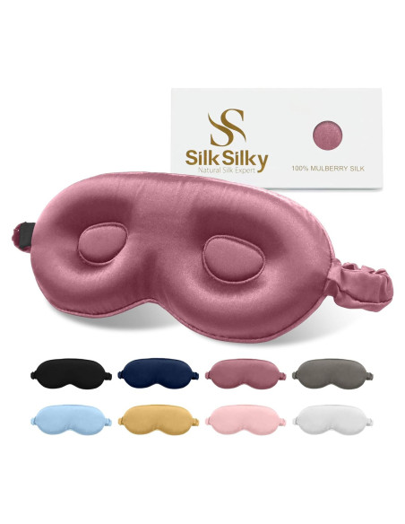 Máscara de Sueño de Seda 100% SilkSilky 22 Momme Ajustable Máscara de Sueño de Seda 100% SilkSilky 22 Momme Ajustable