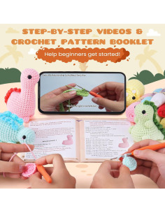Kit de Crochet Dinosaurios Crochetta para Principiantes - 29 Piezas 2