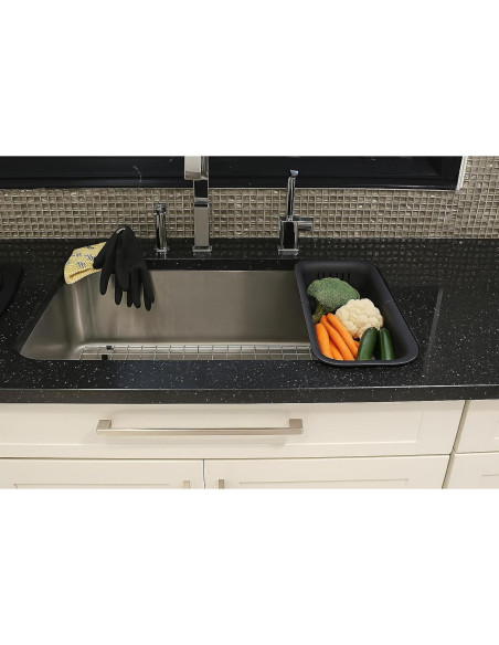 Colador Expandible Dependable 36.2-49.5 cm Plegable Negro Colador Expandible Dependable 36.2-49.5 cm Plegable Negro