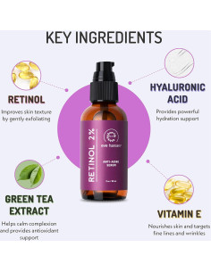Suero de Retinol 2% Eve Hansen 60ml Antiarrugas y Poros 2