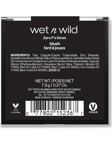 Rubor en Polvo Wet n Wild con Aceite de Cannabis 49.6g