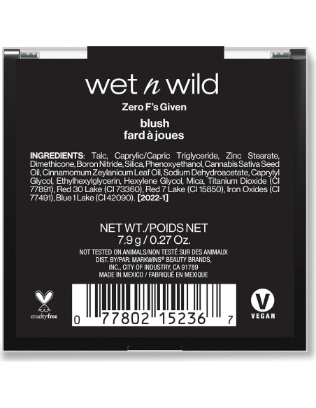 Rubor en Polvo Wet n Wild con Aceite de Cannabis 49.6g Rubor en Polvo Wet n Wild con Aceite de Cannabis 49.6g