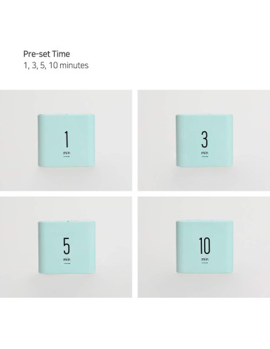 Reloj Temporizador Digital Mooas Multi Cube Menta 1-10 min