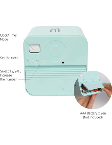 Reloj Temporizador Digital Mooas Multi Cube Menta 1-10 min Reloj Temporizador Digital Mooas Multi Cube Menta 1-10 min
