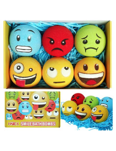 Set de 6 Bombas de Baño HZEX - Extra Grandes 250g - Aromas Naturales