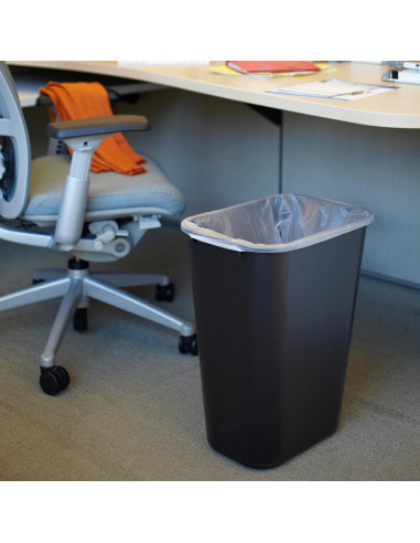 Contenedor de Basura Rubbermaid 38.8L Negro Apilable