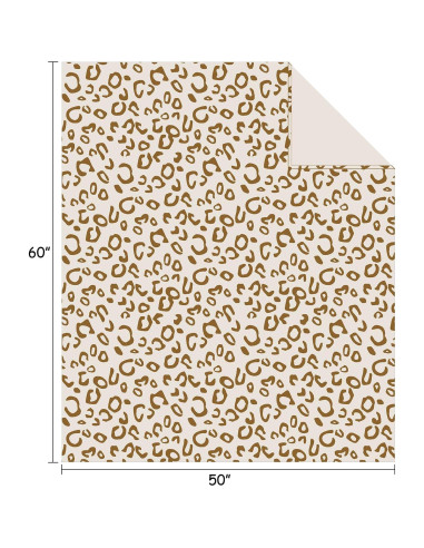 Manta de felpa 3D FY FIBER HOUSE Leopardo Marrón 127x152cm