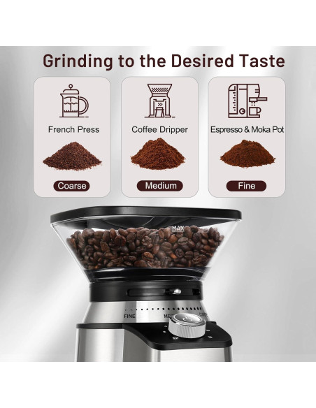 Molino de Café Secura Eléctrico con Muela Cónica 150g 17 Ajustes Molino de Café Secura Eléctrico con Muela Cónica 150g 17 Ajustes