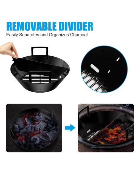 Cesta de Carbón 35.56 cm Outspark para Parrilla Big Green Egg Cesta de Carbón 35.56 cm Outspark para Parrilla Big Green Egg