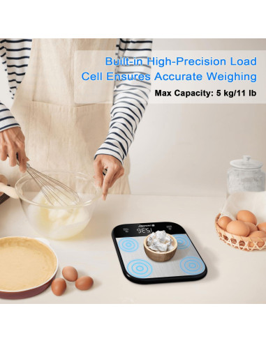 Báscula de Cocina Digital UNIWEIGH 4.99kg Acero Inoxidable