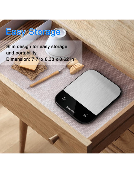 Báscula de Cocina Digital UNIWEIGH 4.99kg Acero Inoxidable Báscula de Cocina Digital UNIWEIGH 4.99kg Acero Inoxidable