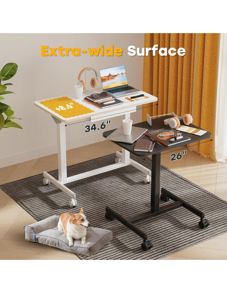 Escritorio de Pie Móvil JOY worker JW-FC102 Blanco 35" Ajustable Escritorio de Pie Móvil JOY worker JW-FC102 Blanco 35" Ajustable