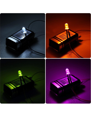 DiCUNO 100 Diodos LED Pre Cableados 12V 5MM 10 Colores 24cm
