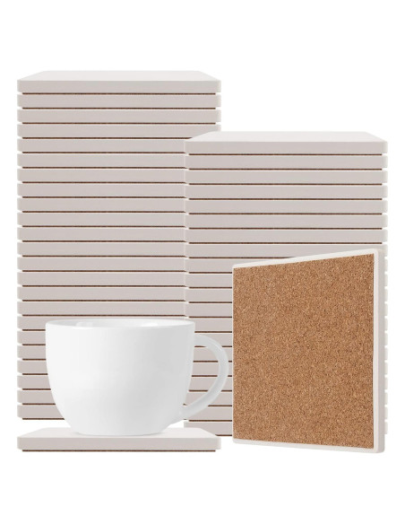 Posavasos de Cerámica HOZEON 45 Piezas 10.16 cm Blanco Posavasos de Cerámica HOZEON 45 Piezas 10.16 cm Blanco