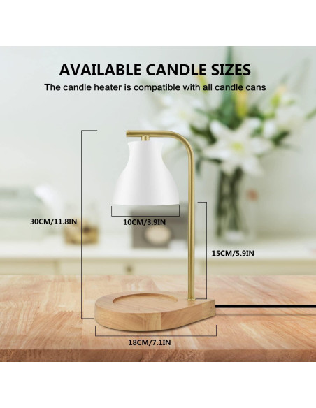 Lámpara Calentadora de Velas SOKCVSEA D. Blanco Oro 50W Lámpara Calentadora de Velas SOKCVSEA D. Blanco Oro 50W
