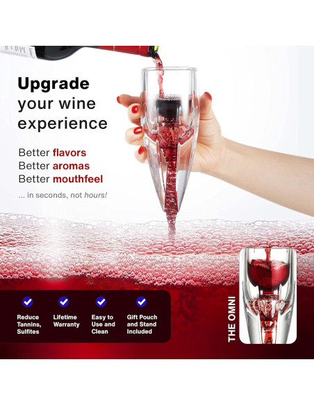 Aireador de Vino Vintorio Omni - Acrílico Premium con Soporte Aireador de Vino Vintorio Omni - Acrílico Premium con Soporte