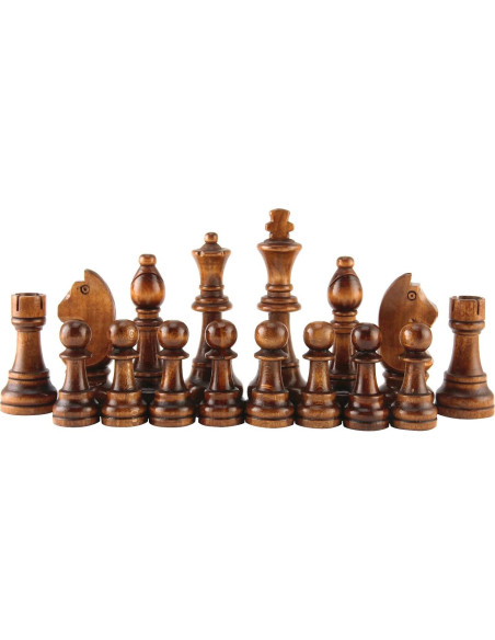 Piezas de Ajedrez de Madera Amerous Estilo Francés 11.56 cm Piezas de Ajedrez de Madera Amerous Estilo Francés 11.56 cm