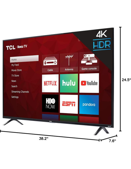 Televisor LED TCL 43S425 4K Ultra HD 43" Negro Televisor LED TCL 43S425 4K Ultra HD 43" Negro