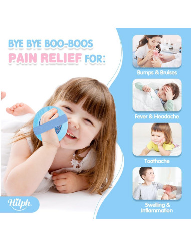 Paquete de Hielo para Niños Hilph - 4 Paquetes Reutilizables con Funda