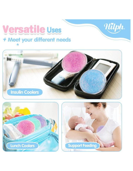 Paquete de Hielo para Niños Hilph - 4 Paquetes Reutilizables con Funda Paquete de Hielo para Niños Hilph - 4 Paquetes Reutilizables con Funda