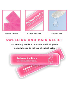 Paquete de Hielo Perineal Reutilizable Couleurs - 2 Almohadillas + 3 Mangas 2