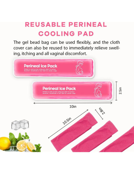 Paquete de Hielo Perineal Reutilizable Couleurs - 2 Almohadillas + 3 Mangas Paquete de Hielo Perineal Reutilizable Couleurs - 2 Almohadillas + 3 Mangas