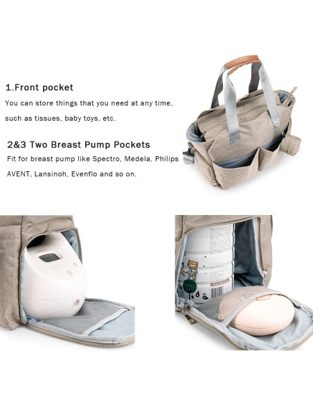 Bolsa de Almacenamiento de Leche Materna Neopreno Marrón Bolsa de Almacenamiento de Leche Materna Neopreno Marrón