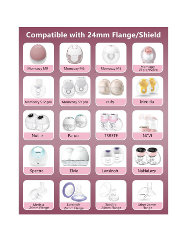 6 Insertos de Flange de Silicona BDICOVE 17mm para Extractores