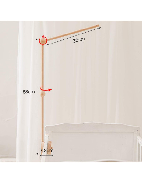 Brazo de Móvil de Madera para Cuna - Soporte Ecológico Brazo de Móvil de Madera para Cuna - Soporte Ecológico