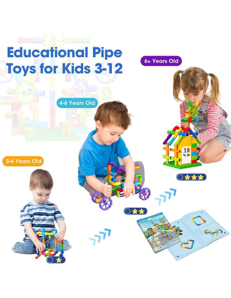 Bloques de Construcción Burgkidz 136 Piezas Juguete STEM 3+ Bloques de Construcción Burgkidz 136 Piezas Juguete STEM 3+