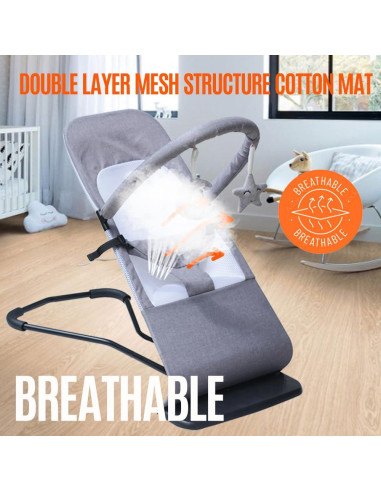Asiento de rebote portátil SUNTUE para bebés 0-12 meses