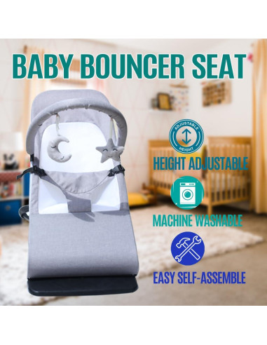 Asiento de rebote portátil SUNTUE para bebés 0-12 meses
