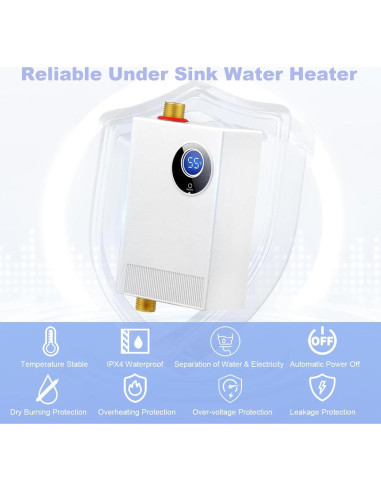 Calentador de Agua Eléctrico Sin Tanque Jenmayt 3000W 110V