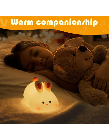Luz Nocturna Conejo YISUN LED Recargable 3 Niveles Brillo Luz Nocturna Conejo YISUN LED Recargable 3 Niveles Brillo