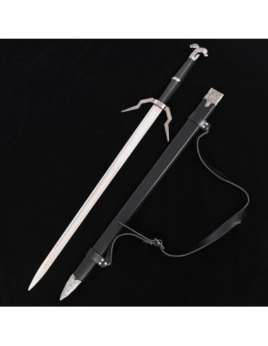 Espada de dos manos Ziqing de acero inoxidable 107 cm para cosplay