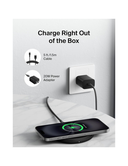 Base de Carga Inalámbrica Belkin 15W Qi - Cargador para iPhone y Samsung Base de Carga Inalámbrica Belkin 15W Qi - Cargador para iPhone y Samsung