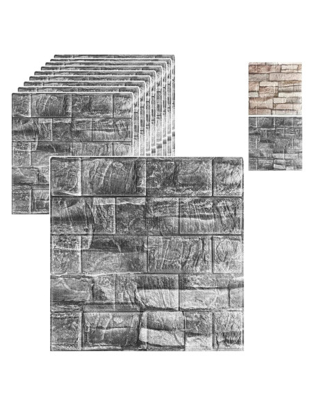 Paneles de Pared 3D Autoadhesivos FITactic 30x30cm Negro Paneles de Pared 3D Autoadhesivos FITactic 30x30cm Negro