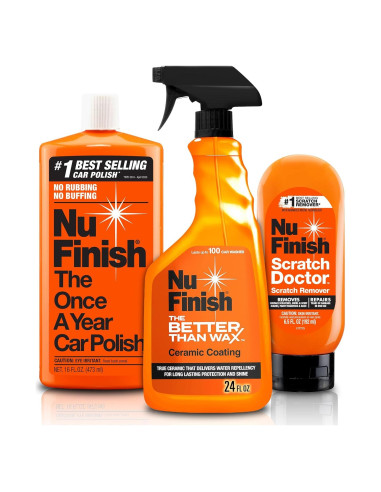 Kit de Detallado Exterior Nu Finish 3 Piezas - Cuidado Automóvil