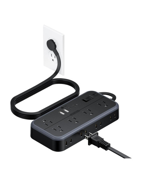 Regleta NTONPOWER 10 Salidas 4 USB 5 Pies Protección Sobretensión Regleta NTONPOWER 10 Salidas 4 USB 5 Pies Protección Sobretensión