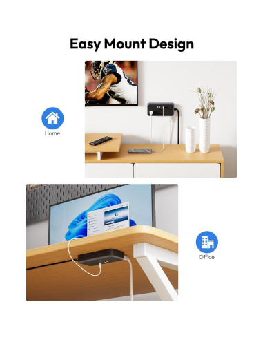 Regleta NTONPOWER 10 Salidas 4 USB 5 Pies Protección Sobretensión