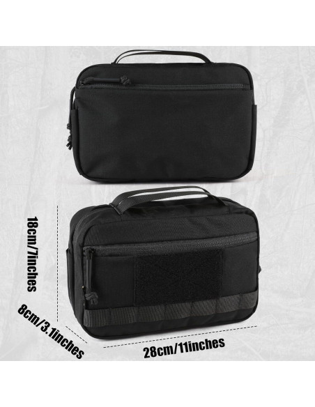 Bolsa de Aseo Táctica Militar Molle 28x18cm Negro Bolsa de Aseo Táctica Militar Molle 28x18cm Negro
