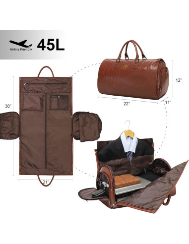 Bolsa de Viaje Impermeable Modoker 2 en 1 45L Marrón Claro