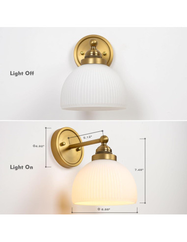 Aplique de Pared Vintage HEQIQEH Recargable con Control Remoto