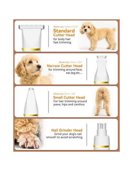 Kit de Aseo para Perros Unibono YP-7116 Recortadora Silenciosa Kit de Aseo para Perros Unibono YP-7116 Recortadora Silenciosa