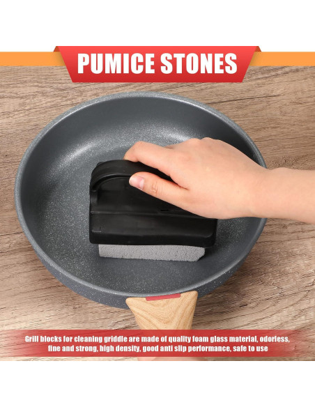 Kacctyen 16 Piezas Piedras Pumice con Mangos para Limpieza Kacctyen 16 Piezas Piedras Pumice con Mangos para Limpieza